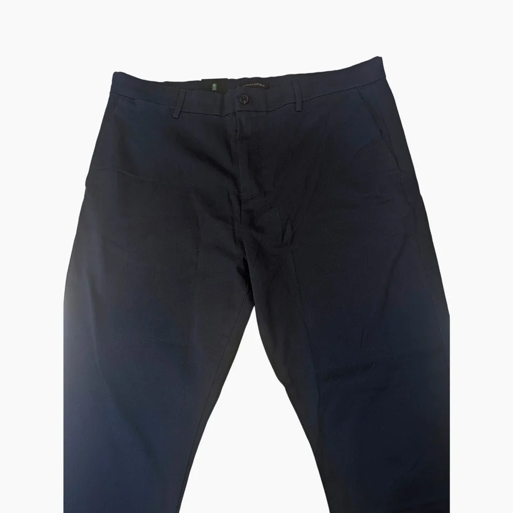 Banana Republic‎ Men's Blue Chino Pants Flat Front Cotton Stretch Casual 40x29